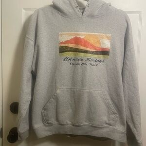 Gray Colorado Springs Graphic Hoodie